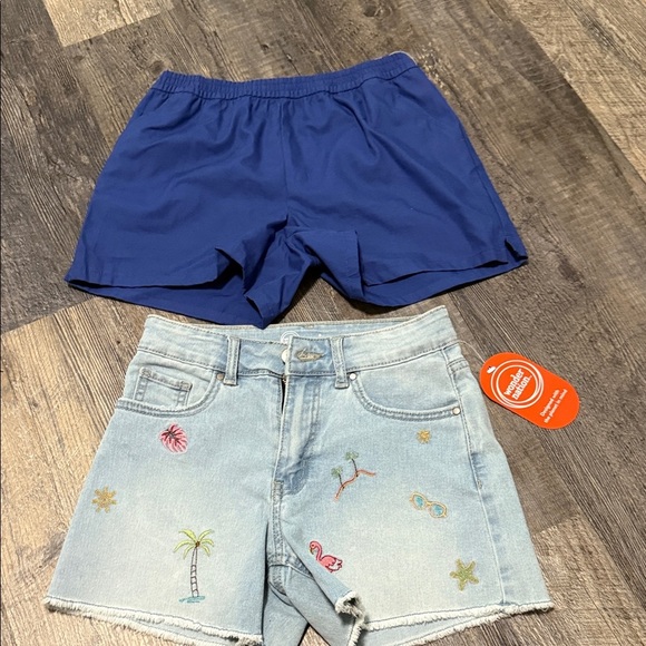 Wonder Nation Blue and Light Denim Kids Shorts Set - Picture 1 of 13